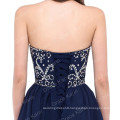 Grace Karin Sexy Strapless Chiffon Short Navy blue Prom Dress CL6049-1